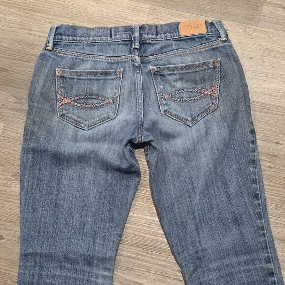 Abercrombie & Fitch New York Perfect Stretch Dark Washed Denim Blue Jeans - Picture 4 of 7